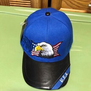 Eagle USA Flag Blue and Black Cap